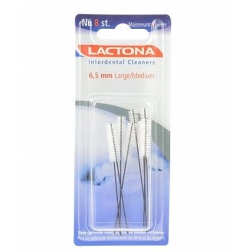 Lactona Lactona Interdentale Cleaner L/M 6.5 Mm - 8 Stuks Lactona Lactona Interdentale Cleaner L/M 6.5 Mm - 8 Stuks