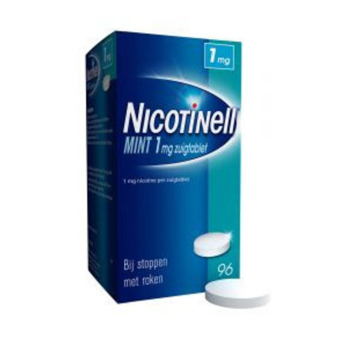 Nicotinell Nicotinell Zuigtablet Mint 1mg - 96 Stuks Nicotinell Nicotinell Zuigtablet Mint 1mg - 96 Stuks