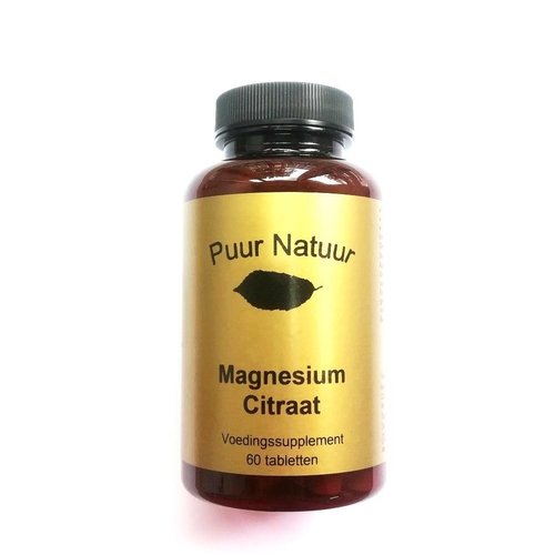 Puur Natuur Puur Natuur Magnesium Citraat - 60 Tabletten Puur Natuur Puur Natuur Magnesium Citraat - 60 Tabletten