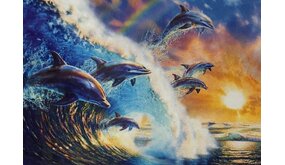 Diamond Painting Dolfijnen in Zee J0290 30 cm x 40 cm Diamond Painting Dolfijnen in Zee J0290 30 cm x 40 cm
