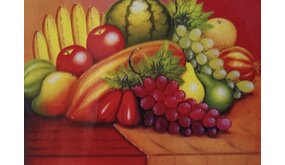 Diamond Painting Tafel met Fruit J0555 30 cm x 40 cm