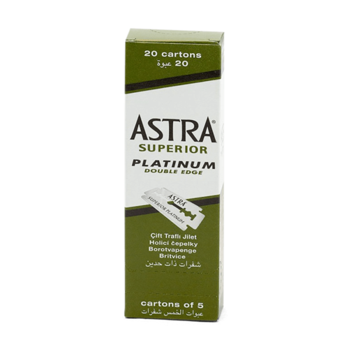 Astra Astra Superior Platinum Double Edge Mesjes 20x5 Astra Astra Superior Platinum Double Edge Mesjes 20x5