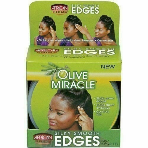 African Pride African Pride Olive Miracle Silky Smooth Edges 64 Gram African Pride African Pride Olive Miracle Silky Smooth Edges 64 Gram