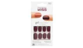 Kiss Kiss Gel Fantasy Bordeaux Nagels 28 Stuks