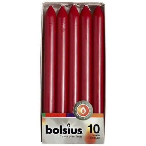 Bolsius Kaars Bordeaux 10 Stuks Bolsius Kaars Bordeaux 10 Stuks