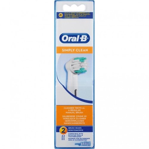 Oral B Oral B Opzetborstels Simply Clean 2 Stuks Oral B Oral B Opzetborstels Simply Clean 2 Stuks