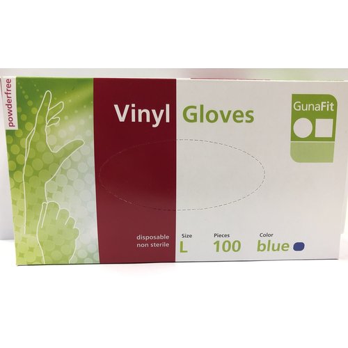 Lifetime Handschoenen vinyl blauw 100 stuks Maat XL Lifetime Handschoenen vinyl blauw 100 stuks Maat XL
