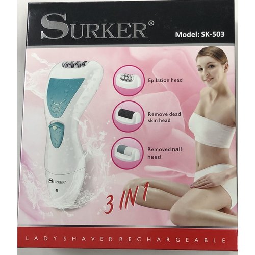 Surker Surker Ladyshaver Oplaadbaar Model Sk-503 Surker Surker Ladyshaver Oplaadbaar Model Sk-503