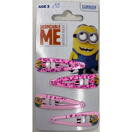 Minions Despicable Me Minion Made - Haarspeld 4 Stuks Minions Despicable Me Minion Made - Haarspeld 4 Stuks
