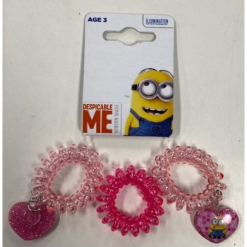 Minions Despicable Me Minion Made - Haarelastiek Kabel 3 Stuks Minions Despicable Me Minion Made - Haarelastiek Kabel 3 Stuks
