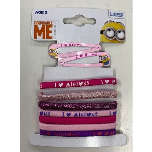 Minions Despicable Me Minion Made - Haarelastiek 7 Stuks - Haarspelden 2 Stuks Minions Despicable Me Minion Made - Haarelastiek 7 Stuks - Haarspelden 2 Stuks