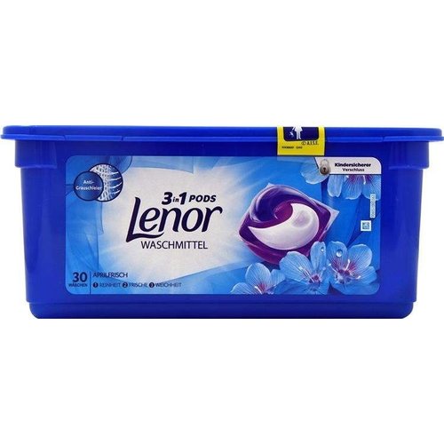 Lenor Lenor Wasmiddel - 3 In 1 Pods 30 Stuks Lenor Lenor Wasmiddel - 3 In 1 Pods 30 Stuks