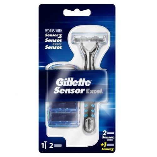 Gillette Gillette Scheersysteem - Sensor Excel + 2 Scheermesjes Gillette Gillette Scheersysteem - Sensor Excel + 2 Scheermesjes