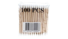 Wattenstaafjes Wattenstaafjes Hout - 100 Stuks Wattenstaafjes Wattenstaafjes Hout - 100 Stuks