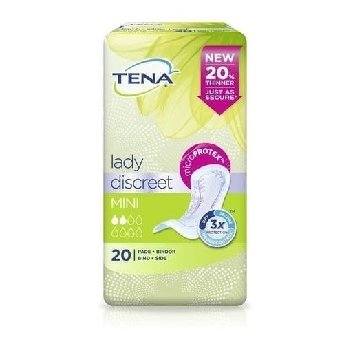 Tena Tena Lady Discreet Inlegkruisjes - Mini 20 Stuks Tena Tena Lady Discreet Inlegkruisjes - Mini 20 Stuks