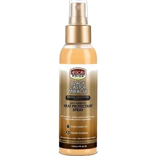 African Pride African Pride Black Castor Oil Heat Protectant Spray - Anti-Humidity 118ml African Pride African Pride Black Castor Oil Heat Protectant Spray - Anti-Humidity 118ml