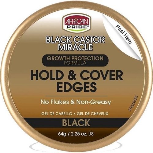 African Pride African Pride Black Castor Miracle Hold & Cover Edges - Growth Protection Formula 64gr