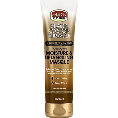 African Pride African Pride Black Castor Miracle Moisture & Detangling Masque - Growth Protection Formula Take Down 227gr African Pride African Pride Black Castor Miracle Moisture & Detangling Masque - Growth Protection Formula Take Down 227gr