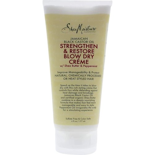 Shea Moisture Shea Moisture Jamaican Black Castor Oil Strengthen & Restore Blow Dry Creme - 177ml Shea Moisture Shea Moisture Jamaican Black Castor Oil Strengthen & Restore Blow Dry Creme - 177ml