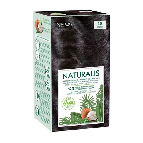 Neva Naturalis Vegan Haarverf - Intens Brown 4.0 Neva Naturalis Vegan Haarverf - Intens Brown 4.0