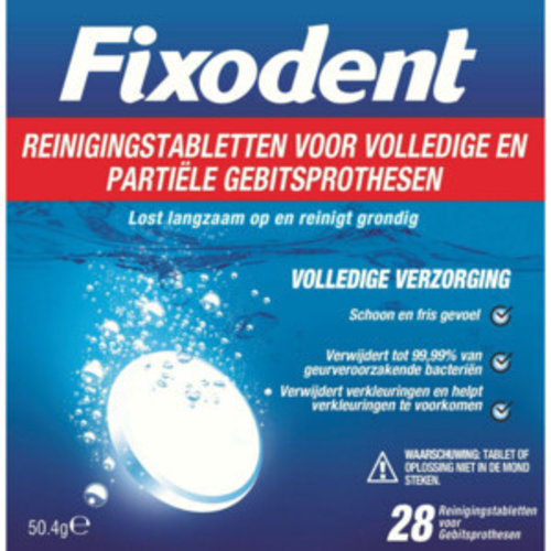 Fixodent Fixodent - Reinigingstabletten Voor Gebitsprothese 28 Stuks Fixodent Fixodent - Reinigingstabletten Voor Gebitsprothese 28 Stuks