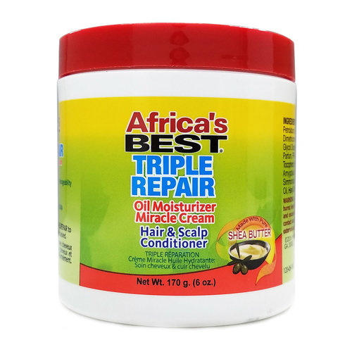 Africa's Best - Triple Repair Oil Moisturizer Miracle Cream With Shea Butter Hair & Scalp Conditioner 160g Africa's Best - Triple Repair Oil Moisturizer Miracle Cream With Shea Butter Hair & Scalp Conditioner 160g
