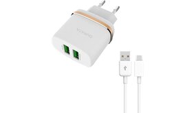 Luxcell - Adapter Met 2 Poorten 1 Samsung Oplader