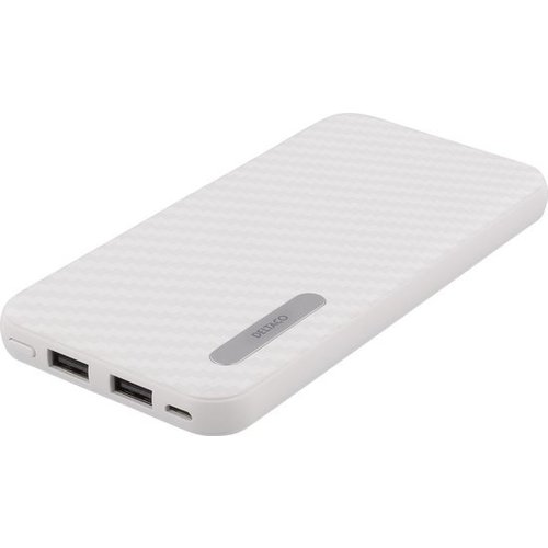 Luxcell - Powerbank Met 2 Poorten Wit Luxcell - Powerbank Met 2 Poorten Wit