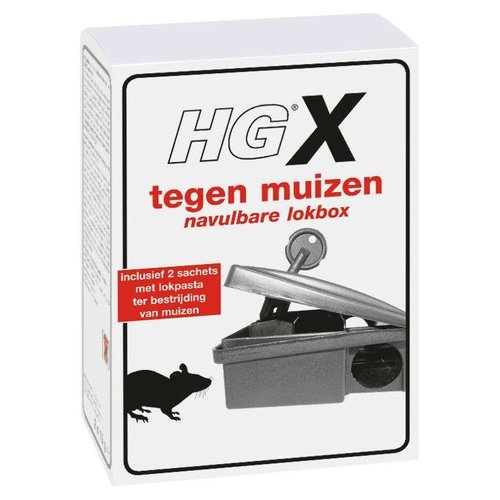 Hg Hg X Tegen Muizen - Navulbare Lokbox 2x15g Hg Hg X Tegen Muizen - Navulbare Lokbox 2x15g