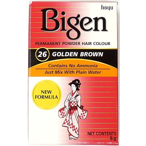 Bigen Bigen 26 Golden Brown - Permanent Powder Hair Color 6g Bigen Bigen 26 Golden Brown - Permanent Powder Hair Color 6g