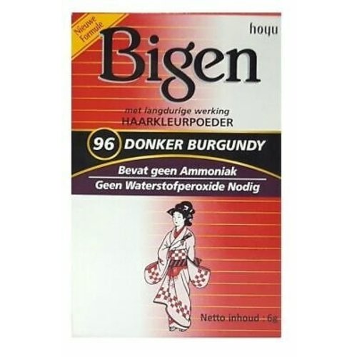 Bigen Bigen 96 Deep Burgundy - Permanent Powder Hair Color 6g Bigen Bigen 96 Deep Burgundy - Permanent Powder Hair Color 6g