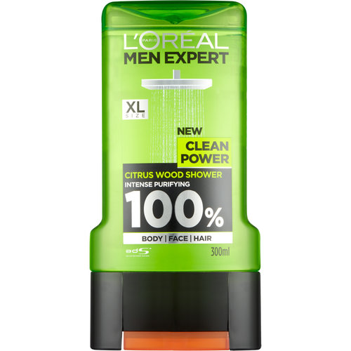 L'OREAL L'oréal Men Expert Clean Power - Douchegel 300ml L'OREAL L'oréal Men Expert Clean Power - Douchegel 300ml