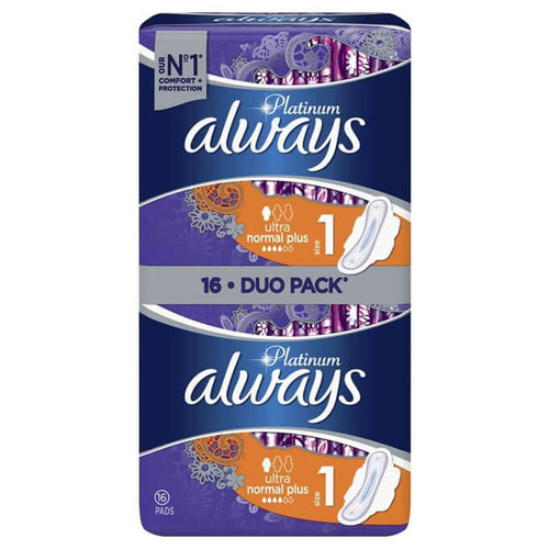 Always Always Platinum Ultra Normal Plus - Maandverband 16 Stuks Always Always Platinum Ultra Normal Plus - Maandverband 16 Stuks
