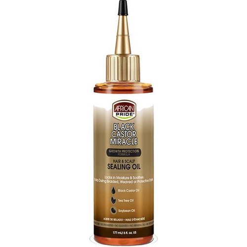 African Pride African Pride Black Castor Miracle - Hair & Scalp Sealing Oil 177ml African Pride African Pride Black Castor Miracle - Hair & Scalp Sealing Oil 177ml
