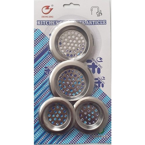 Zhong Jing - Gootsteenzeef 2 Maten 4 Stuks Zhong Jing - Gootsteenzeef 2 Maten 4 Stuks