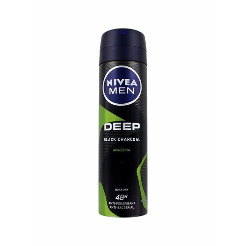 Nivea Nivea Men Deep Black Charcoal Amazonia - Deodorant Spray 150ml Nivea Nivea Men Deep Black Charcoal Amazonia - Deodorant Spray 150ml