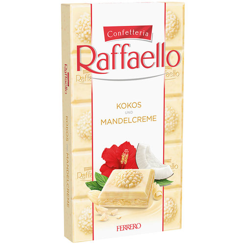 Raffaello - Kokos & Mandelcreme Chocholadereep 90g Raffaello - Kokos & Mandelcreme Chocholadereep 90g