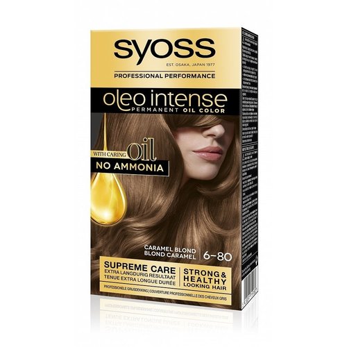 Syoss Syoss Oleo Intense Haarverf - Caramel Blond 6-80 Syoss Syoss Oleo Intense Haarverf - Caramel Blond 6-80
