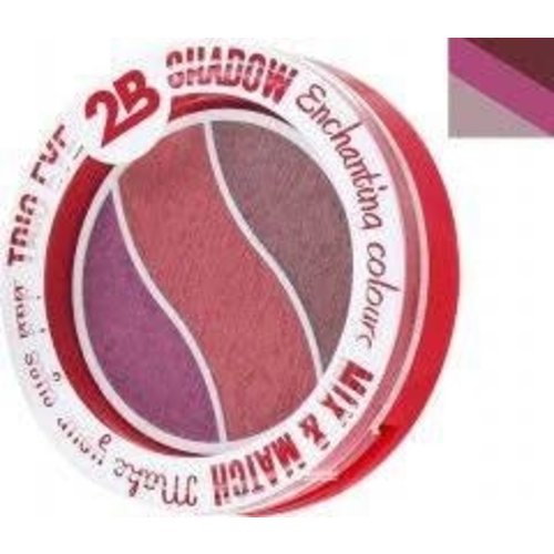 2b 2b Trio Eye Shadow Mix & Match Light/Medium/Dark/Pink - Oogschaduw 2,4g 2b 2b Trio Eye Shadow Mix & Match Light/Medium/Dark/Pink - Oogschaduw 2,4g