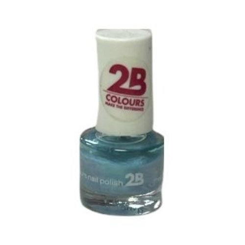 2b 2b Mega Colours Matt Satin Pastel Blue 042 - Nagellak 5,5 Ml