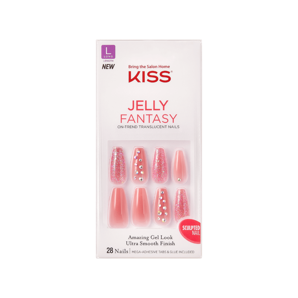 Kiss Kiss Jelly Fantasy Nails - Be Jelly 28 Stuks