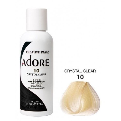 Adore Adore Semi Permanent – Hair Dye 10 Crystal Clear 118ml Adore Adore Semi Permanent – Hair Dye 10 Crystal Clear 118ml