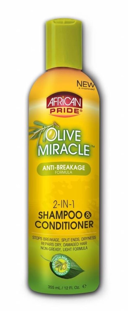 African Pride African Pride Olive Miracle Anti-Breakage 2-In-1 Shampoo & Conditioner 355 Ml