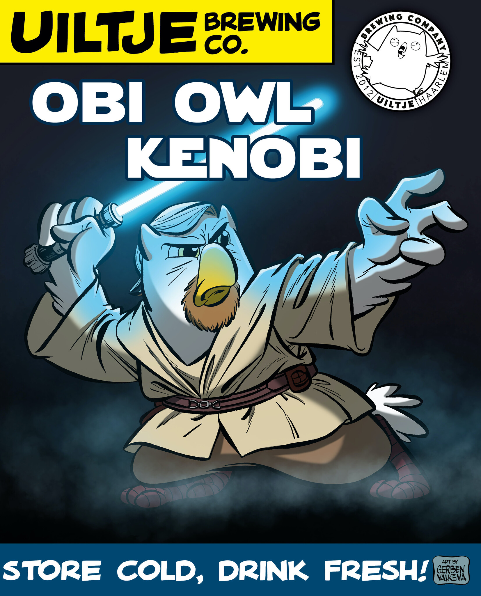 Uiltje Obi Owl Kenobi Poster - Het Uiltje