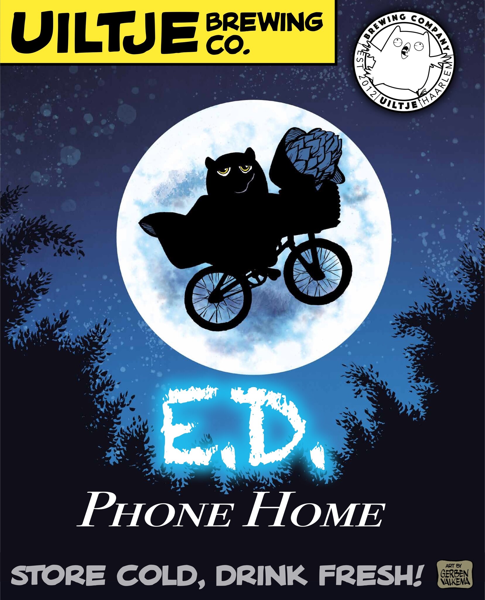 Uiltje ED Phone Home Poster - Het Uiltje