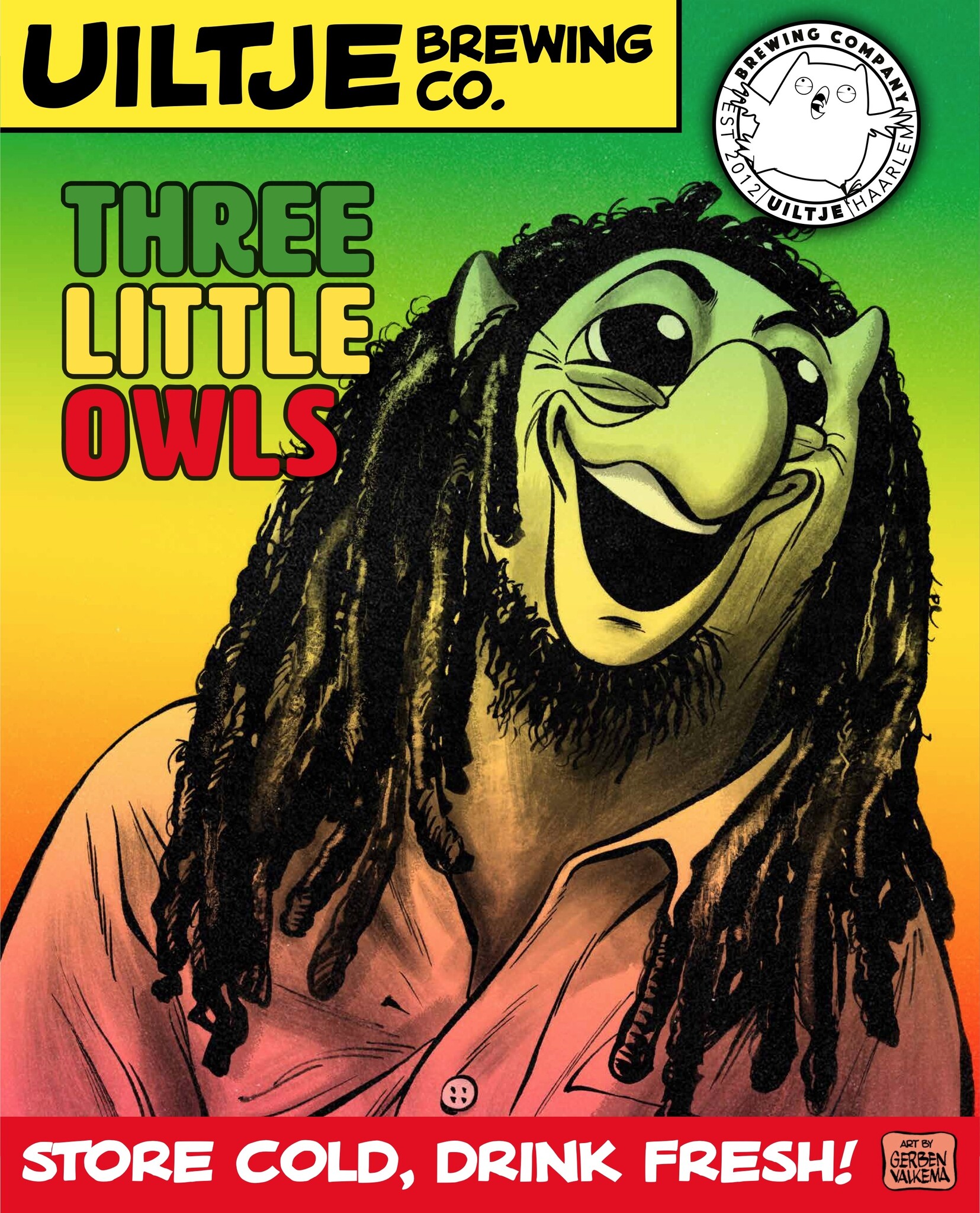 Uiltje Three Little Owls Poster - Het Uiltje