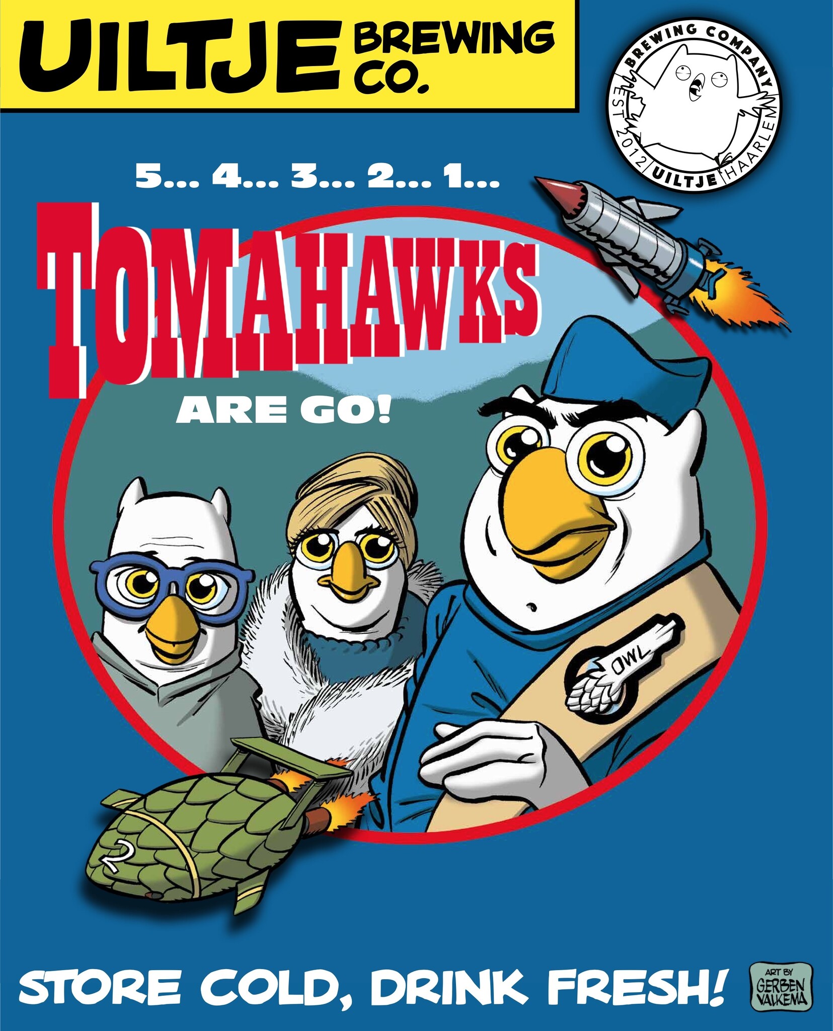 Uiltje 5,4,3,2,1.... Tomahawks Are Go! Poster - Het Uiltje