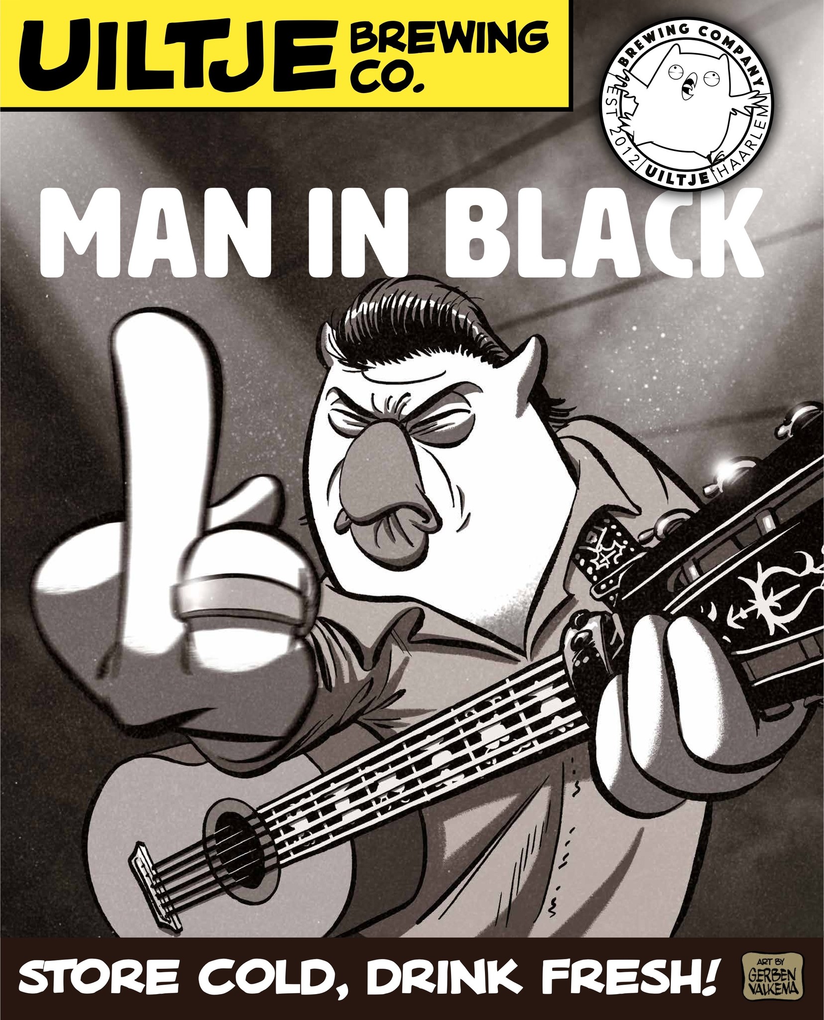Uiltje Man In Black Poster - Het Uiltje