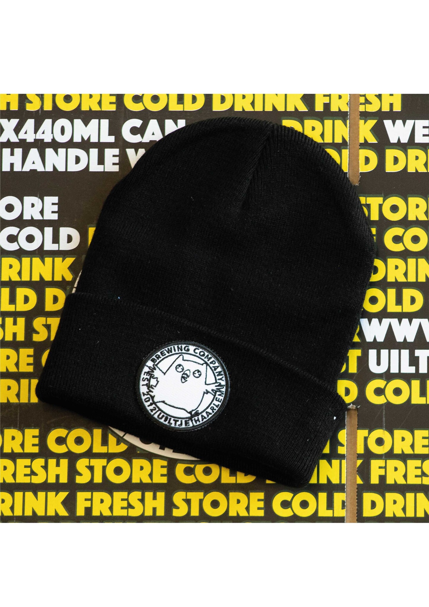 Uiltje Beanie - Black - New Logo - Het Uiltje