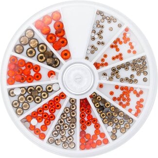 Magnetic Strass Wheel Topaz & Hyacinth 6 maten 270 st.